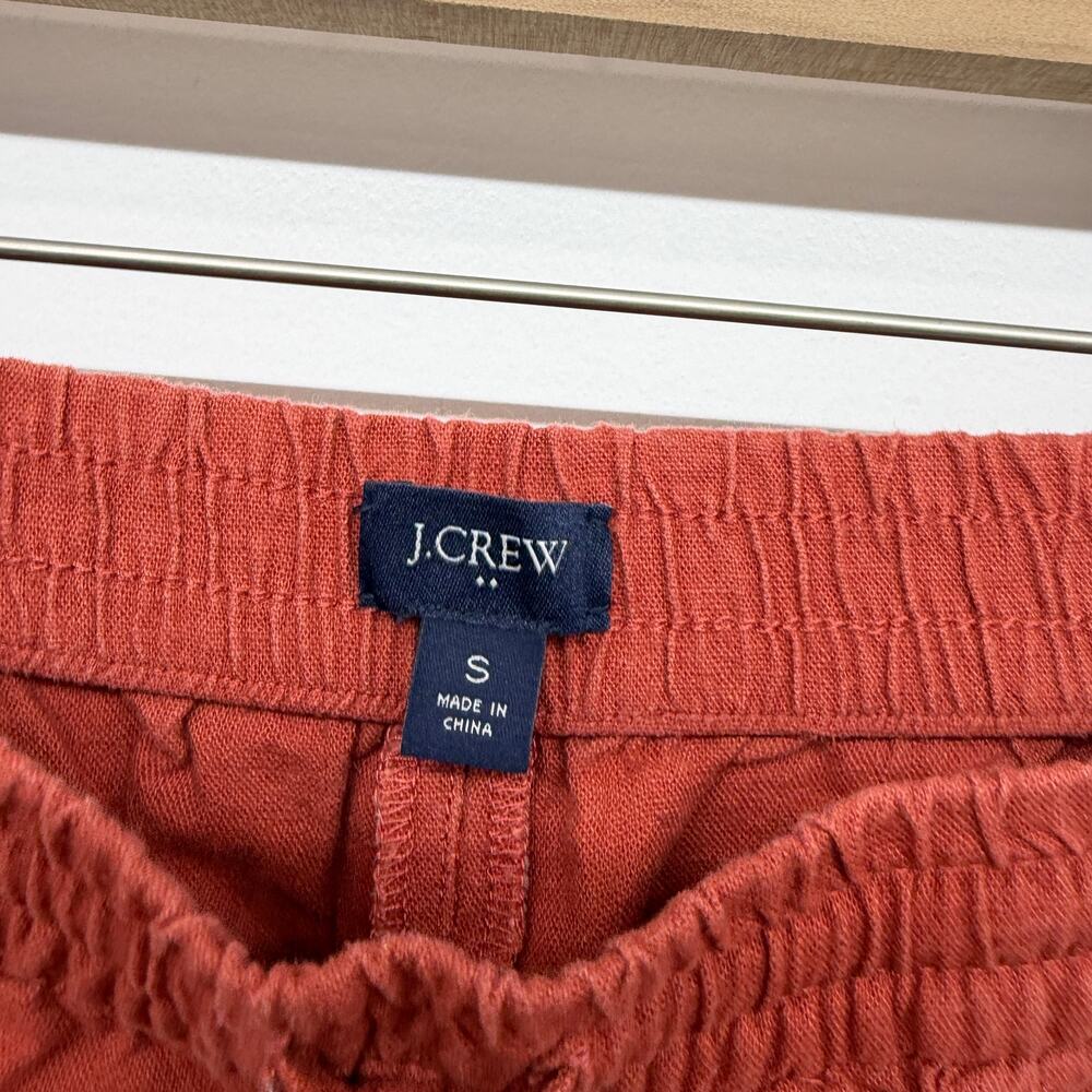 J. Crew Red Linen Blend Drawstring Shorts Small - Picture 3 of 4